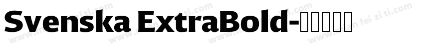 Svenska ExtraBold字体转换